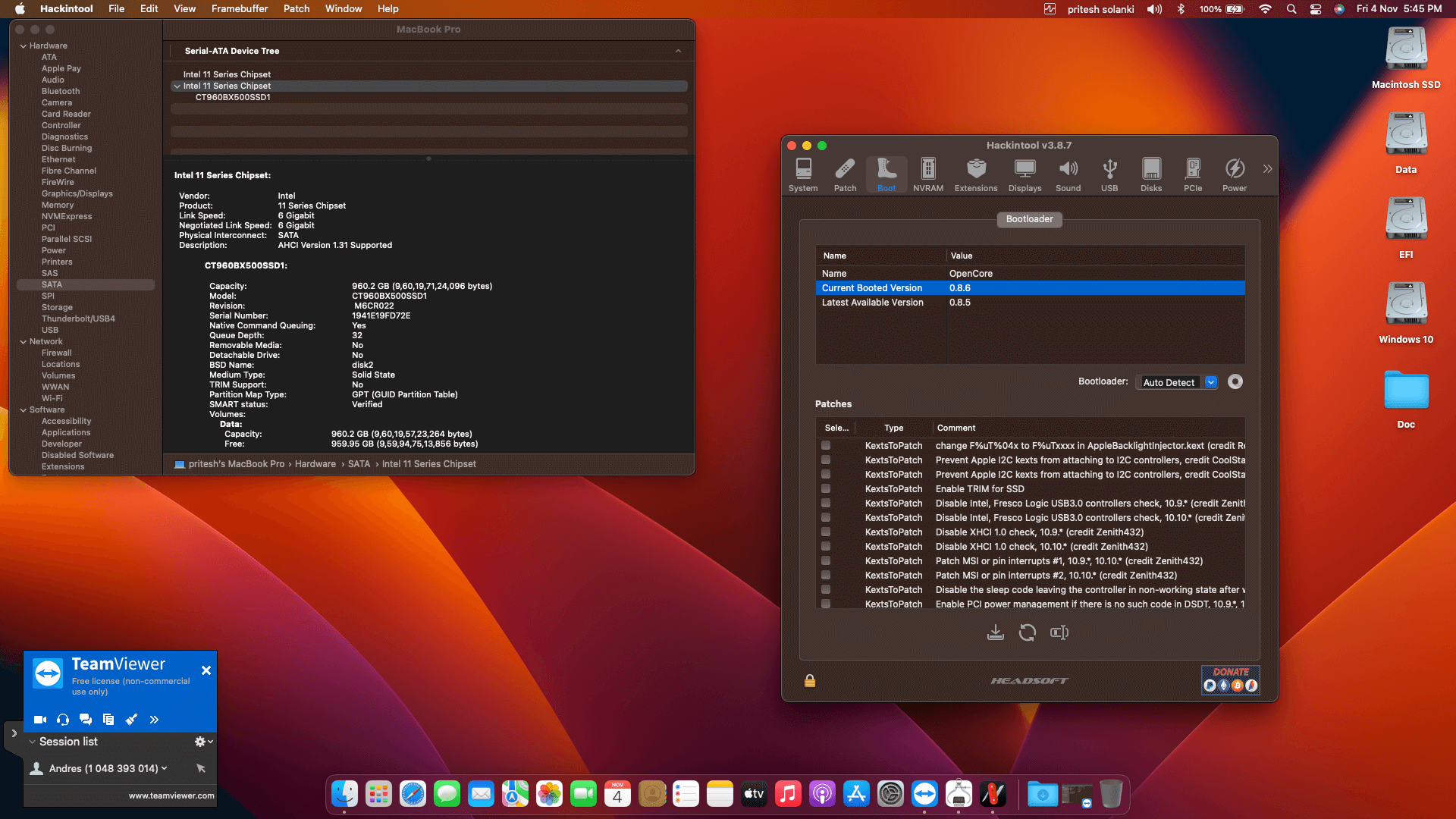 MSI Gaming GL63 8RC 262IN 3rd [CoffeeLake   Intel UHD 630 + PS2 SMBUS]   OpenCore 8